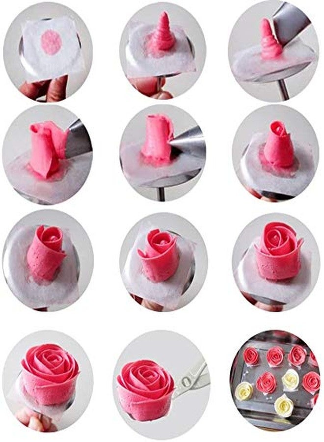Cangfort Cake Flower Nail Lifters Set Stainless Steel Baking Tools for Icing Flowers Decoration (White) - Image 4